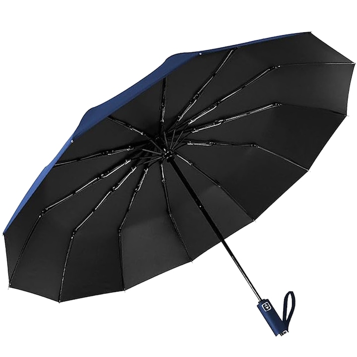 Чадър, Ronyes®, 116 см, преносим, ветроустойчив, син