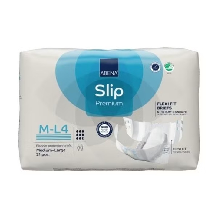 ABENA Scutece Premium pentru adulti, Slip Flexi-Fit, cu talie flexibila, M-L4, 70-120cm, 3400ml, 23buc