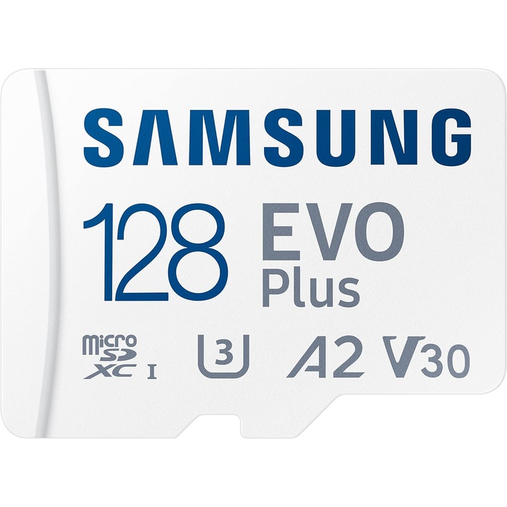 Card de memorie, SAMSUNG EVO Plus 128GB, Spatiu de stocare extins pentru dispozitive de jocuri, Tablete si telefoane inteligente Android, 2021