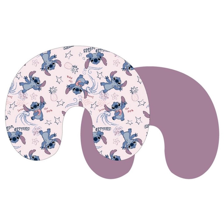 Perna de gat pentru calatorii Lilo & Stitch Sea, 35x30 cm Roz