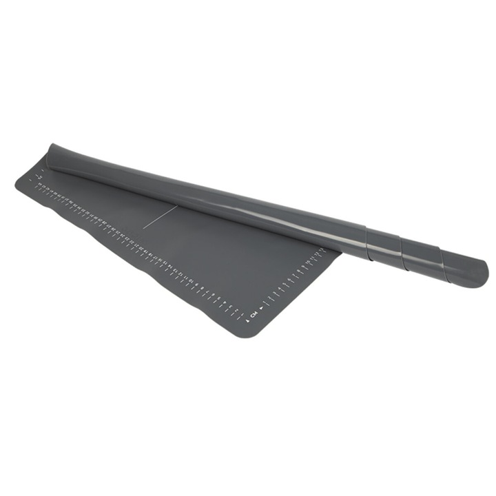 Plansa modelatoare 500x700 mm, cu grile de masurare marcate, din silicon alimentar pentru framantat, gri Gri