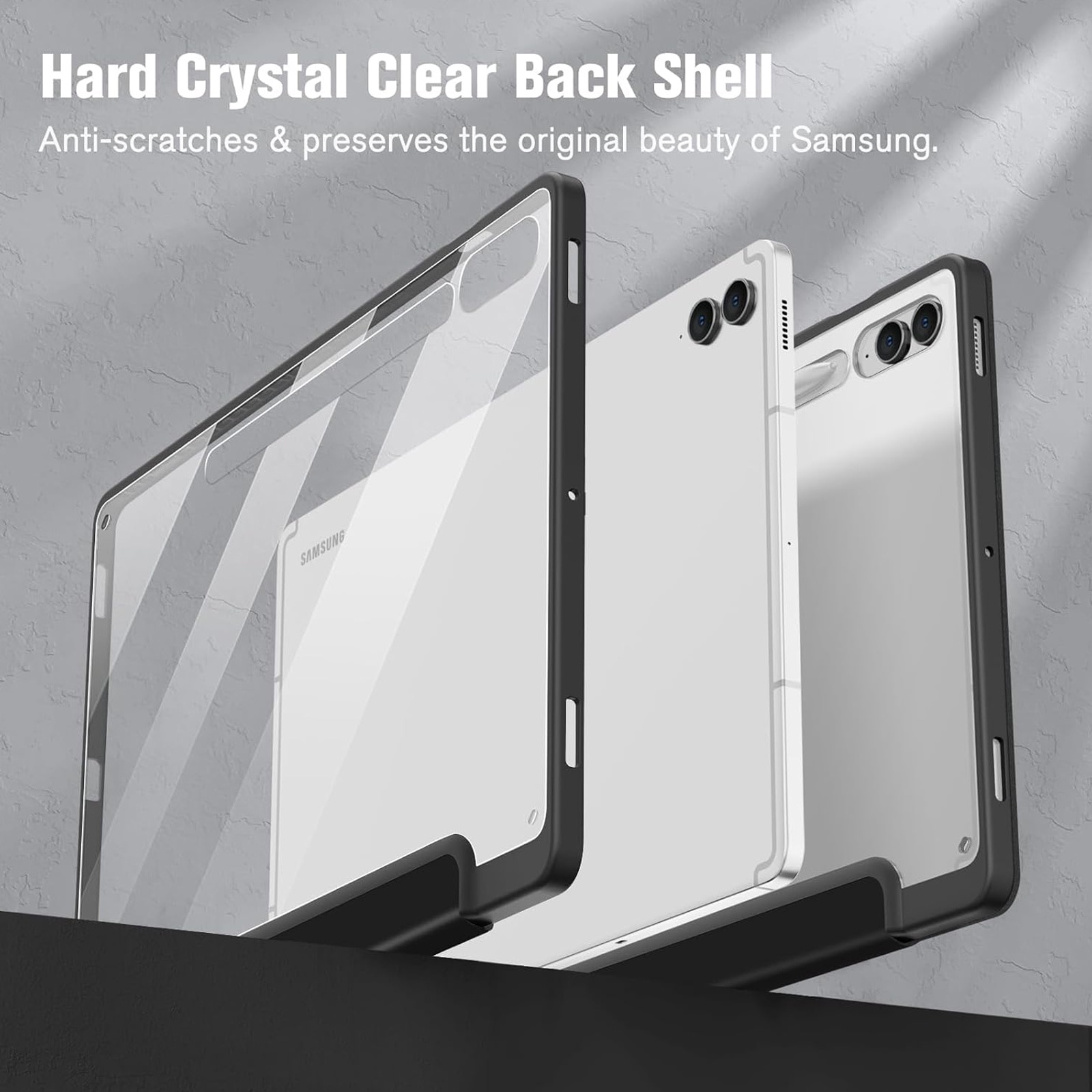 Husa tableta, SINBINTA, Compatibil cu Samsung Tab S9 FE/S9, 10.9''/11'', Suport pentru pix, Atasament magnetic, Antisoc, Usor de instalat, Portabil, Design ergonomic, TPU/Acril/Piele ecologica, Negru