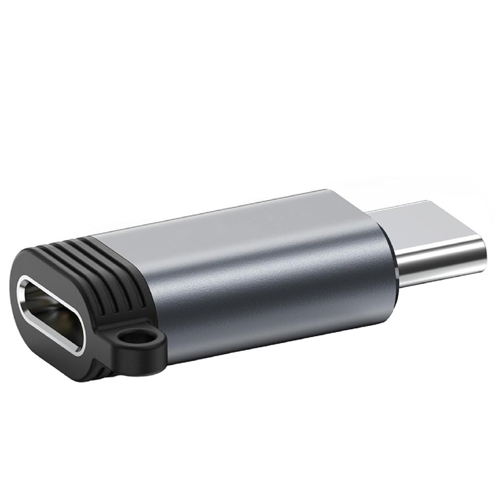 C típusú adapter - Lightning, Wieysdoo, Apple kompatibilis, 28 x 11, 2 x 6, 6 mm, szürke