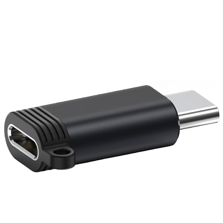Adapter Type-C - Lightning, Wieysdoo, Apple kompatibilis, 28 x 11, 2 x 6, 6 mm, fekete