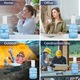 Електрическа помпа за бутилки за вода, SINBINTA, 1200mAh, 4W, USB зареждане, Сгъваем дизайн, Три режима, Индикатор за захранване, Съвместима с 2-5 GAL бутилки за вода, За дома, къмпинг, офис и пътуване, ABS, 130 x 142 mm, Бяла