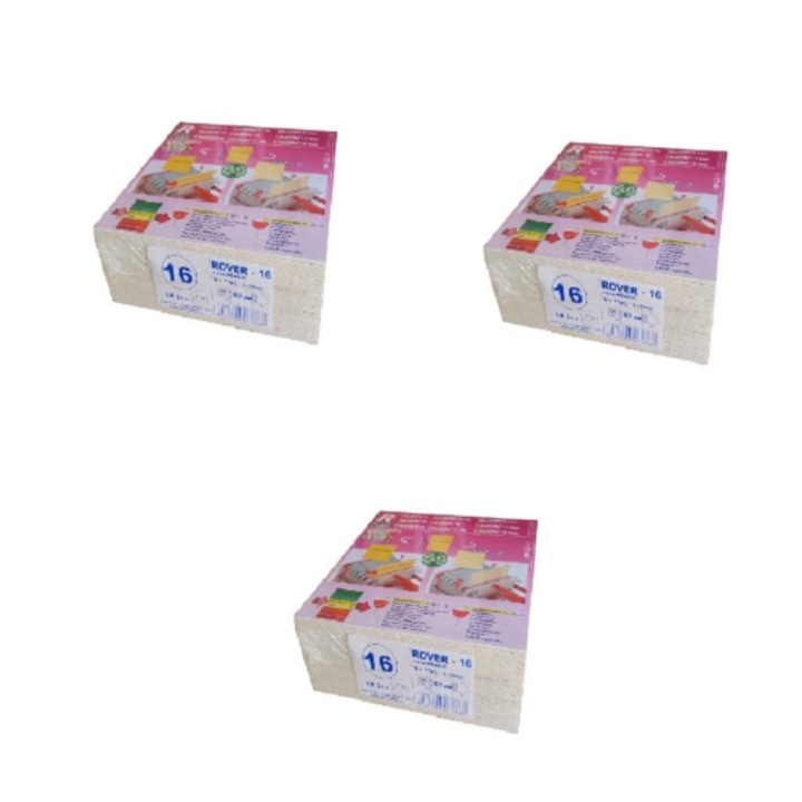 Set 75 placi filtrante 20x20 cm Rover 16, etapa 2, stralucire medie, 0.9 microni