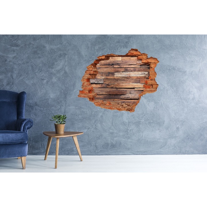 Dekorációs matrica, Tulup, Fa fal, Rózsaszín, 90x70 cm