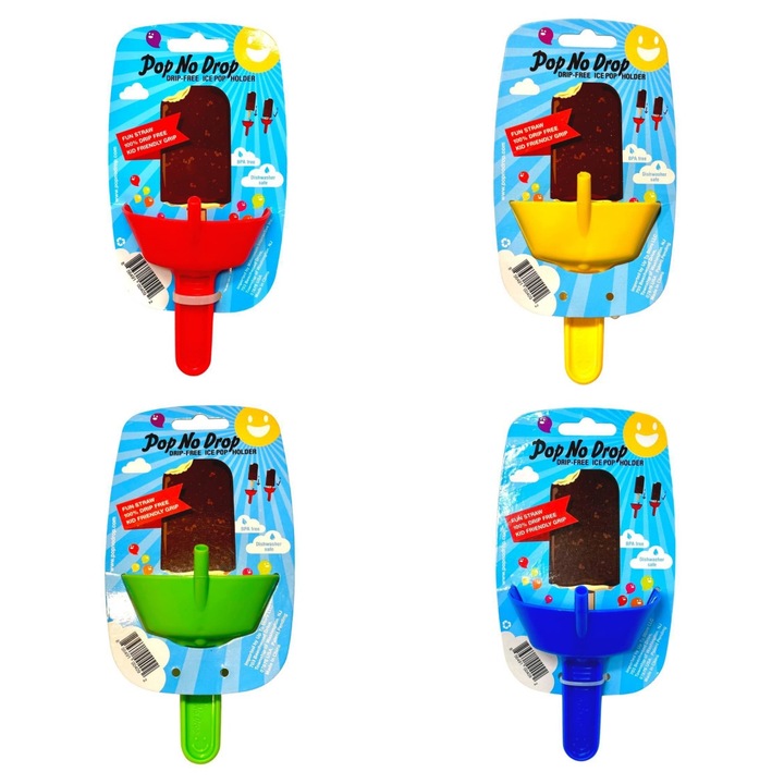 Комплект от 4 поставки за сладолед, Peeik, Пластмасови, Многоцветни