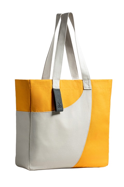 KAFT, Geanta tote unisex Meclo, Gri deschis, Galben sofran