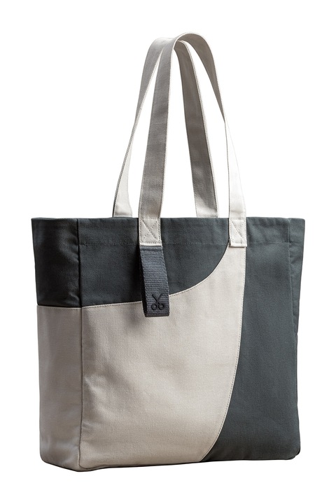 KAFT, Geanta tote unisex Meclo, Crem, Gri inchis