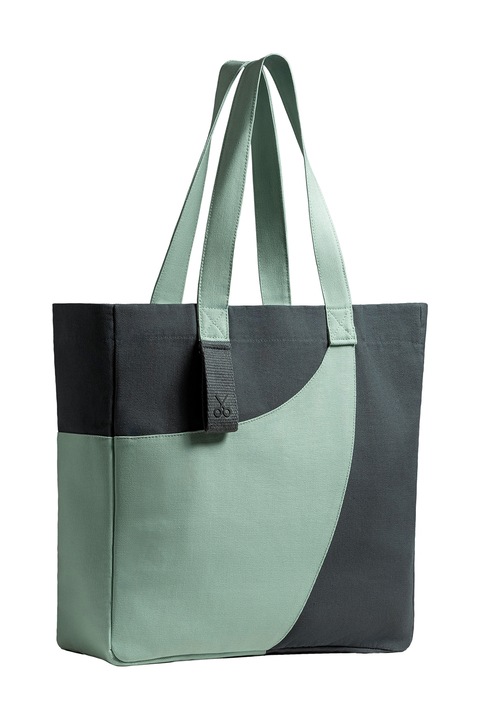 KAFT, Geanta tote unisex Meclo, Gri antracit, Verde menta