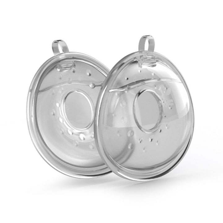 Set 2 cupe alaptare, BOMSTOM, Silicon, Fara BPA, Reutilizabil, Portabile, Transparent, Colectarea scurgerilor de lapte matern, Amelioreaza durerea mamelonului, Pentru mamele care alapteaza