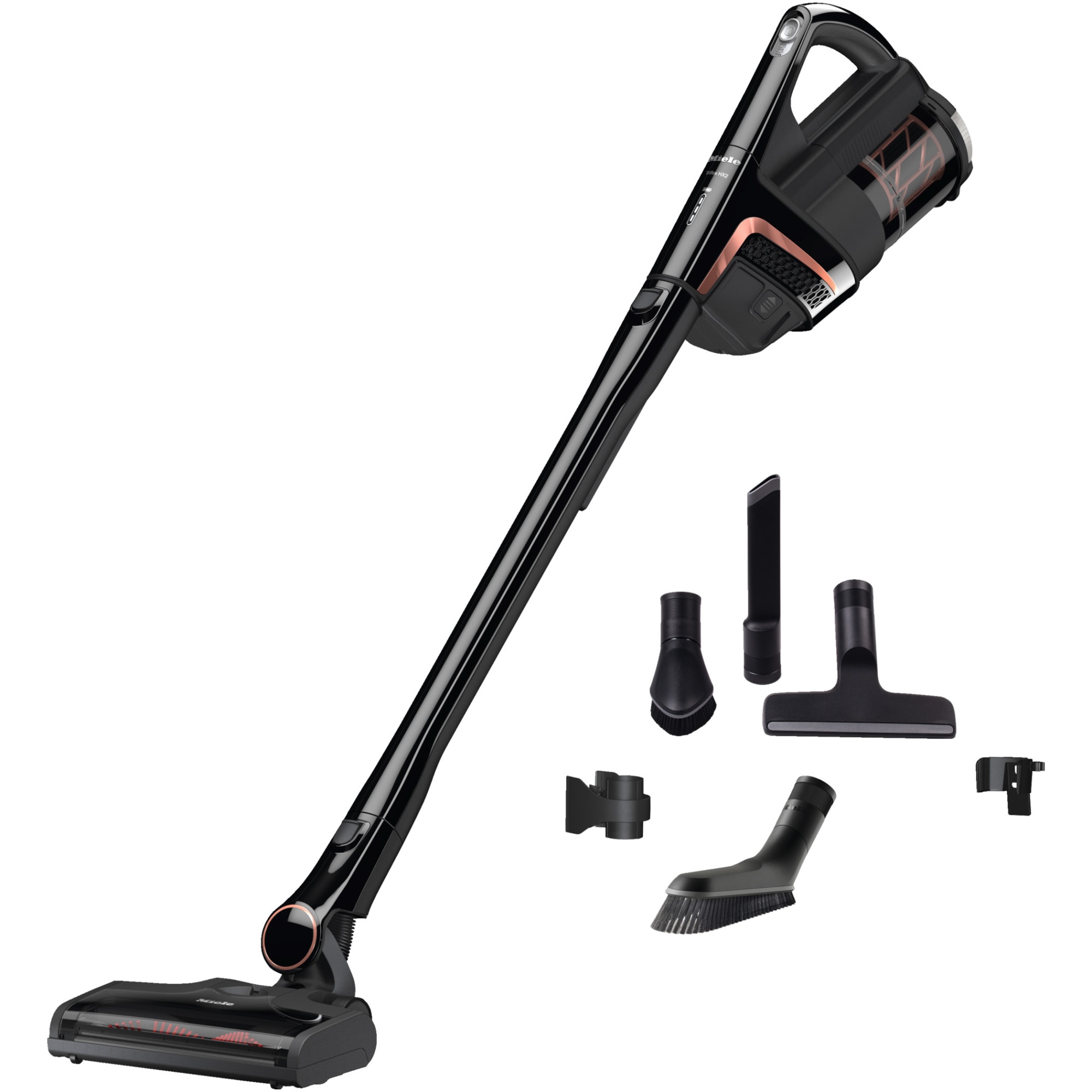 Aspirator vertical Miele Triflex HX2 125 Gala Edition, 3 in 1, 25,2 V, 192 W, perie electrica, Negru obsidian