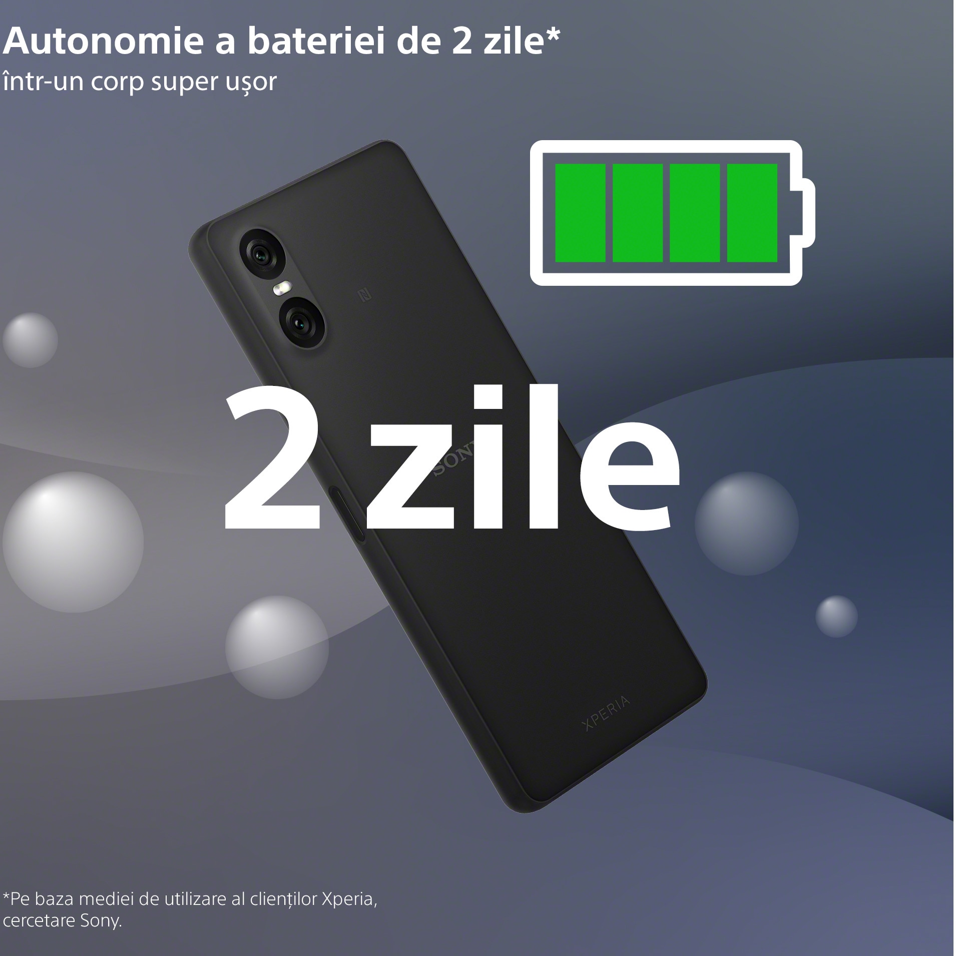 Telefon mobil Sony Xperia 10 VI, Dual SIM, 8GB RAM, 128GB, 5G, Black