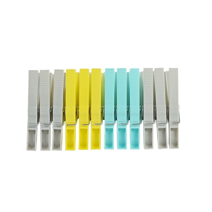 Set carlige rufe din plastic Estia, 50 buc, Multicolor