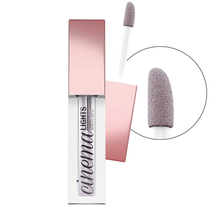 Fard de pleoape Bella Oggi Cinema Lights, metalic, rezistent la apa, nuanta Amethyst Light, 4ml