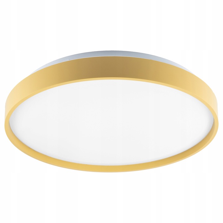 Panou LED, montat la suprafata, putere 48W, posibilitatea de a schimba culoarea luminii, culoare aurie, forma rotunda, instalare usoara, se potriveste in orice camera de acasa, aspect modern