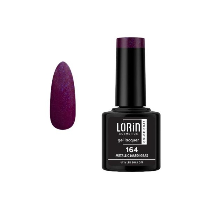 Oja semipermanenta Lorin Cosmetics, Metallic Mardi Gras, 8ml