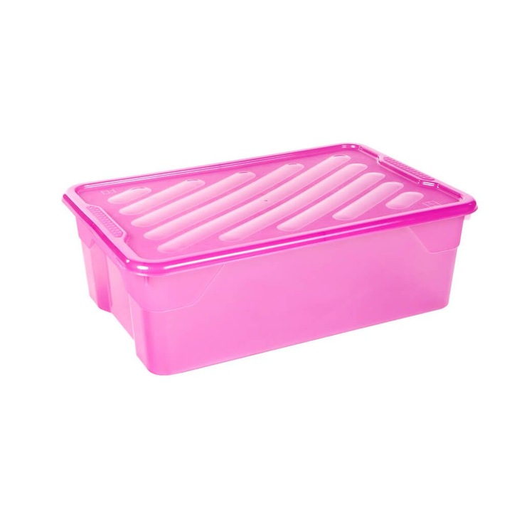 Cutie depozitare Homeplast, NAK BOX, capacitate 43L, fucsia, 60x40x19cm