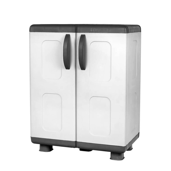 Dulap Homeplast Ivi, 2 usi, rezistent la intemperii, gri antracit, 73x44x96cm