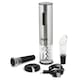 Set deschizator de vin electric Zass Gourmet ZEWS 03, Materiale ABS si PC, Incarcare USB, Accesoriu taiere folie, Picurator si dop de vidat, Argintiu