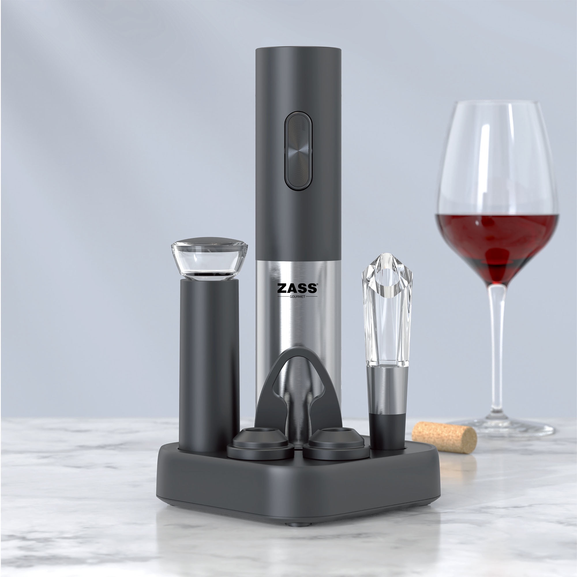 Set deschizator de vin electric Zass Gourmet ZEWS 02, Materiale