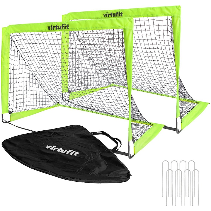 Комплект футболни врати VirtuFit Pop-Up Goal, 120x90 см