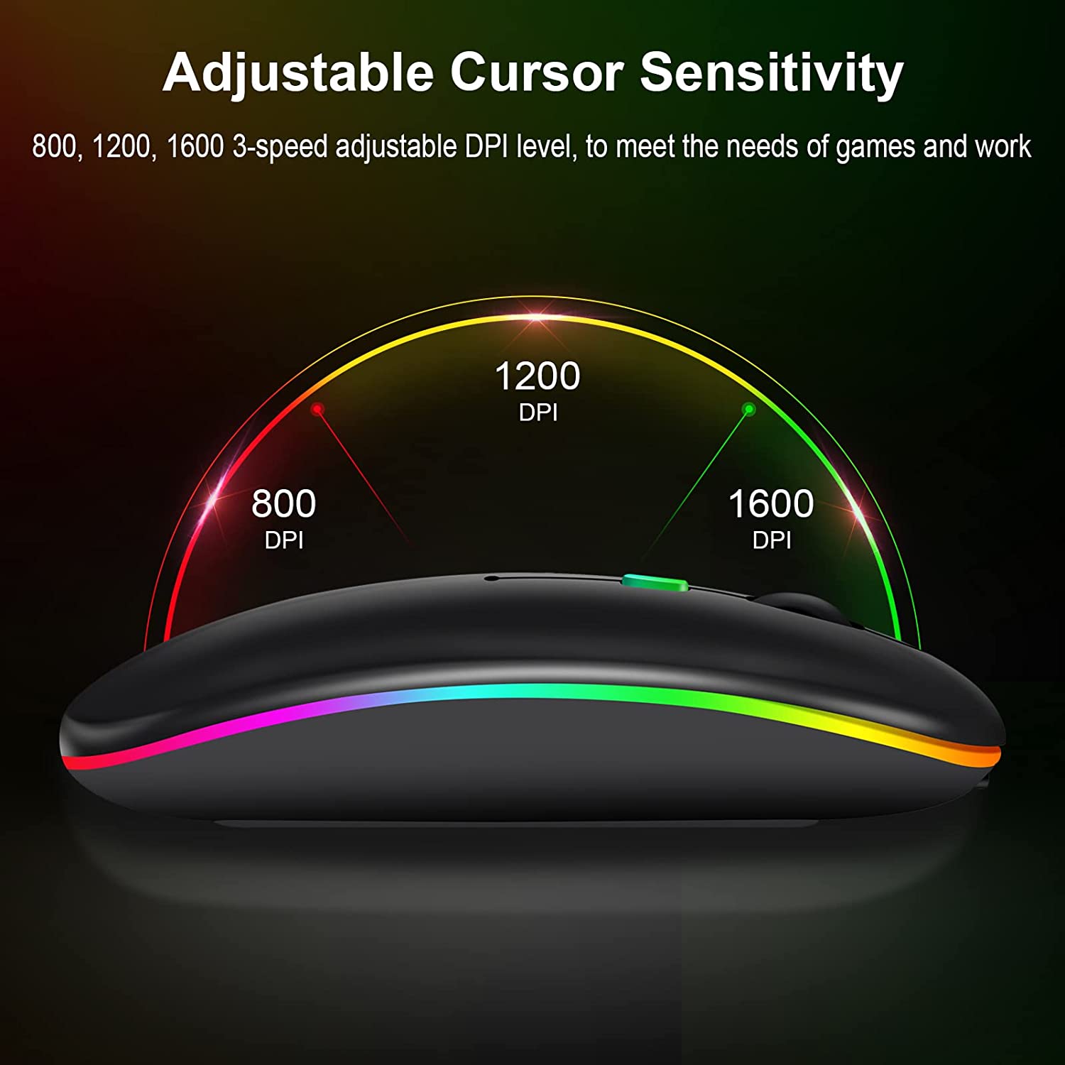 Husa pentru Apple iPad Air 11 2026 / 2025 / 2024 M4, M3, M2 cu tastatura iluminata wireless detasabila RGB 7 lights, Bluetooth, USB Type-C, functie stand, slot stylus si mouse wireless RGB iluminat LED negru
