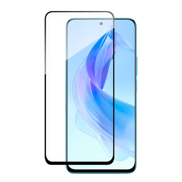 Folie protectie, compatibila cu Honor 90 Lite 5G, Sticla securizata, Acoperire completa, Duritate 9H, Pelicula adeziv Full Surface, Anti-dust, Case Friendly, Montare usoara, Transparenta