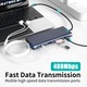 Докинг станция, Хъб 14 в 1 CRISTALIS SALE™, 4k USB Type-C адаптер, Multiport, 1xUSB3.1, 2xUSB3.0, 2xUSB2.0, 2xHDMI 4k, 1xUSB C данни, 1xUSB C PD, 2xHDMI 4k, 1xVGA, 1x3 . 5 жака, микрофон, 1xRJ45, 1xMicro SD, 1xTF SD, сребрист