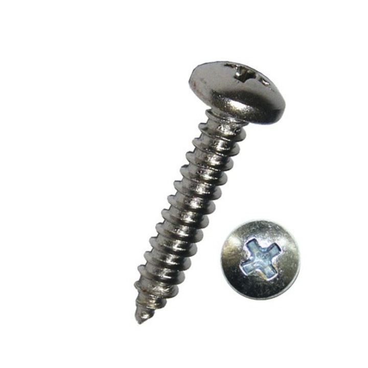 Holsuruburi Cu Cap Bombat Cruce Dresselhaus 3, 5x13 Mm Din7981 Otel Inox A2, 100 Bucati, Pentru Tabla