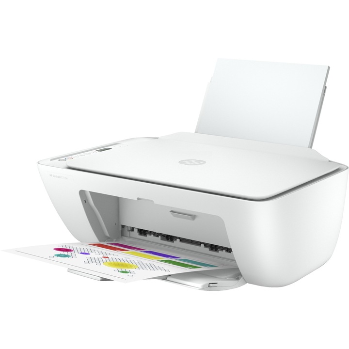 Imprimanta multifunctionala inkjet color HP 2710e, A4, USB 2.0, Wi-Fi, 7.5 ppm negru, 5.5 ppm color