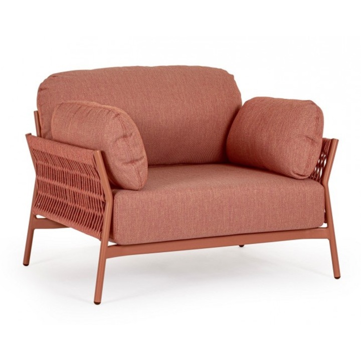 Pardis tégla textil alumínium fotel 99x80x77 cm