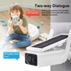 Camera de Supraveghere Wireless Solara INNOVIX, IP66, cu Detectie de Miscare si Viziune Nocturna, Pentru Exterioare, HD 1080P, Wi-Fi Integrat, Alba