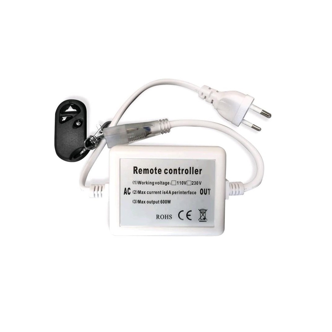 Controler si telecomanda RF cu dimmer banda LED 5050 SMD 220V 600W PTC ...