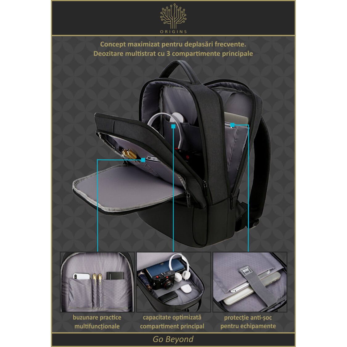 Rucsac laptop 15, 6” ORIGINS BUSINESS TOURING
