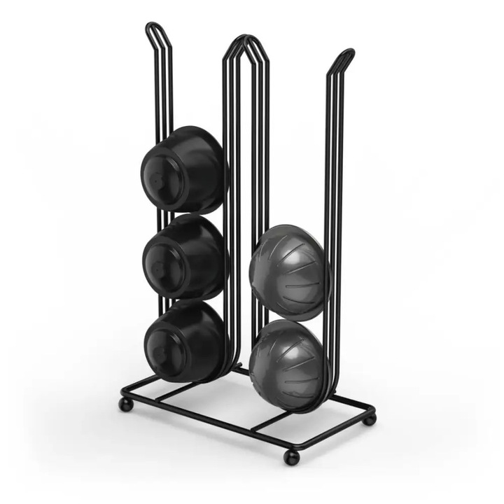 Suport pentru 16 capsule Xavax Barista, Dolce Gusto/ Nespresso Vertuo, vertical, din metal, negru mat