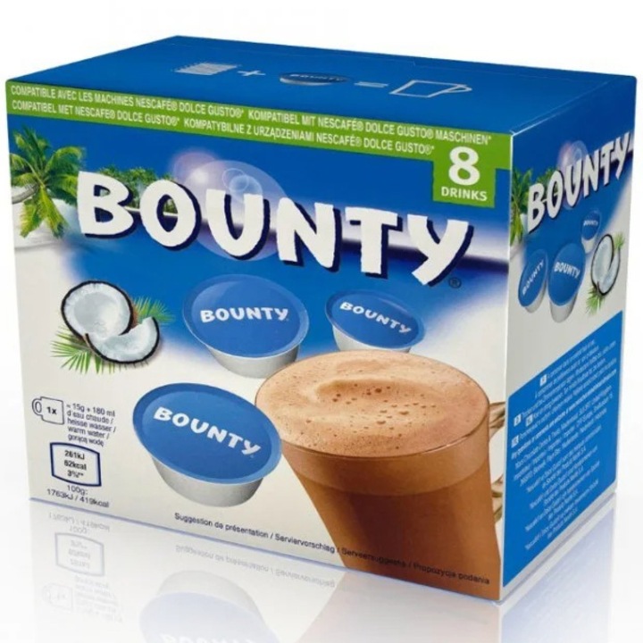 Капсули Bounty съвместими с Nescafe Dolce Gusto, 8 капсули, 120 гр