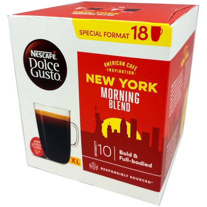 Capsules Nescafe Dolce Gusto New York Morning Blend, 18 Capsules , 18 drinks, 149 g