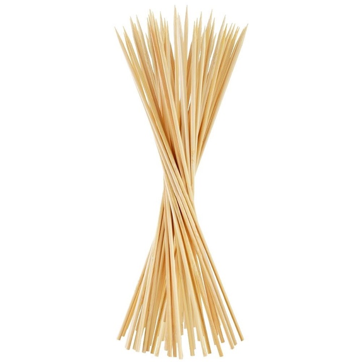 Bete Din Lemn Pentru Frigarui, Vilde, 25 cm, 50 buc/set, Lemn, Bej