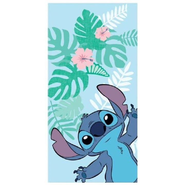 Полиестерна кърпа Disney Lilo & Stitch листа, бързосъхнеща, 140x70cm 140 x 70 cm Blue