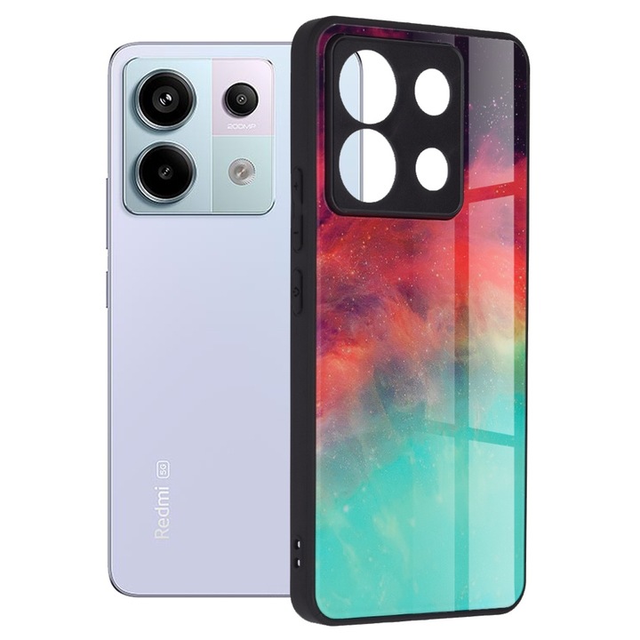 Magas védelmi tok Xiaomi Elegant Rubymi Note 13 Pro 5G/Poco X6 telefonhoz, Sol Safe, M17, Kemény műanyag, Fiery Ocean