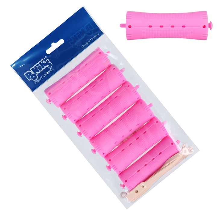 Hajcsavaró, Ponik's, vastag, dauerolásra, tűk, 34mm, 6 db