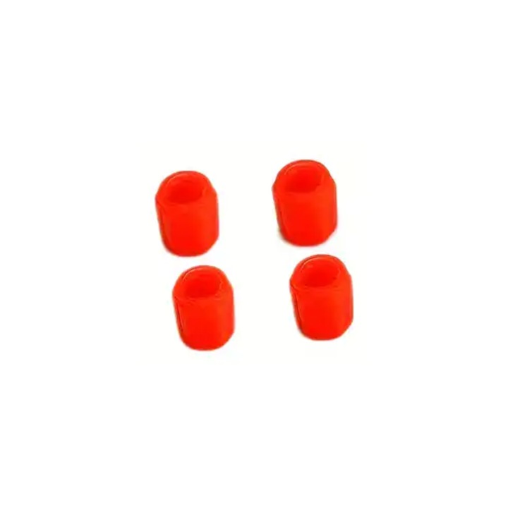 Set 4 Capace de Ventil Fosforescente, ABS, Rosu, Universale