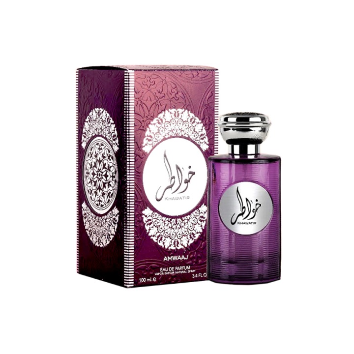 Apa de parfum Amwaaj Khawatir, unisex, 100 ml
