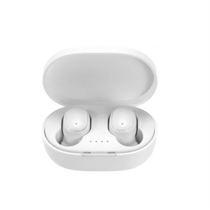 Vezeték nélküli fejhallgató Planet Tech A6S TWS Bluetooth 5.0, vízálló, HD sztereó, fehér