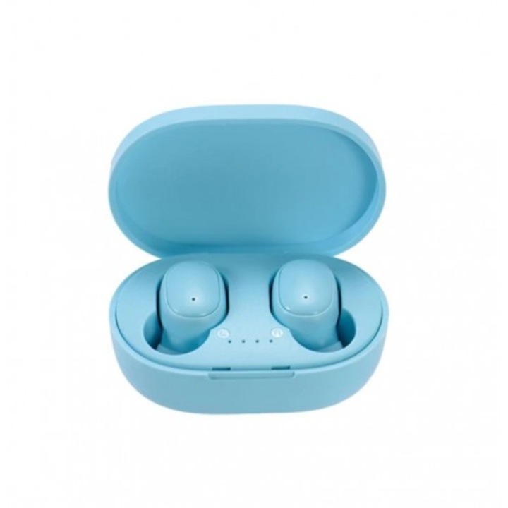 Planet Tech A6S TWS vezeték nélküli fülhallgató, Bluetooth 5.0, vízálló, HD sztereó, kék