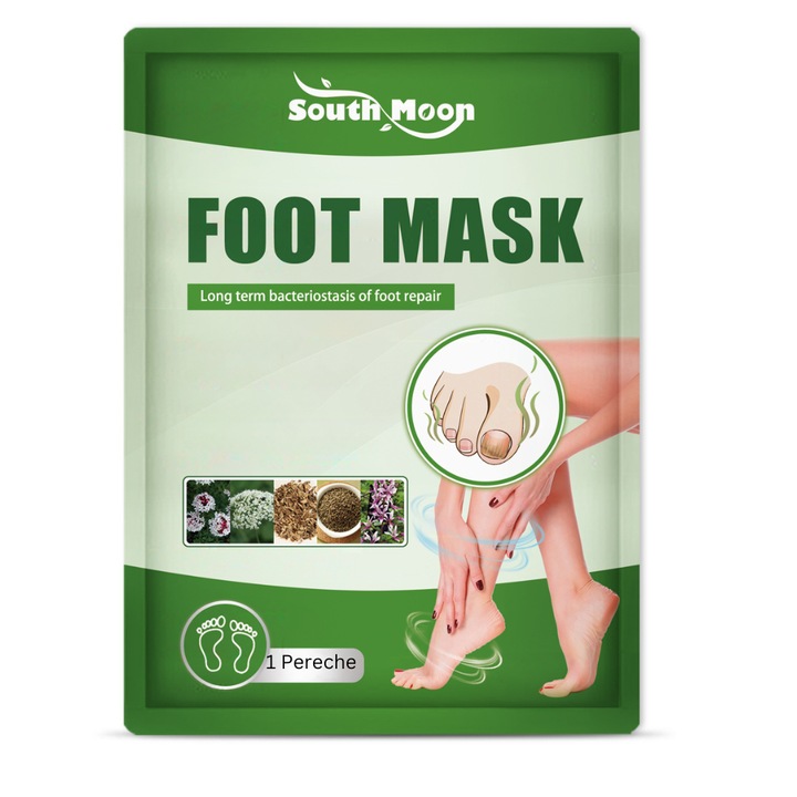 Masca exfolianta pentru picioare, tip soseta, elimina eficient pielea moarta, 1 pereche, PROMERCO®