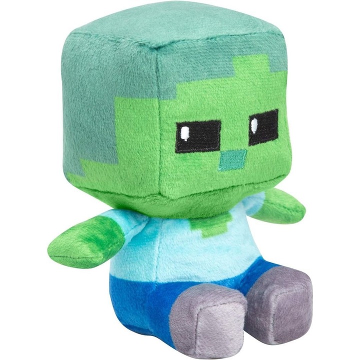 Minecraft Zombie plüssfigura gyerekeknek 20cm, 1db