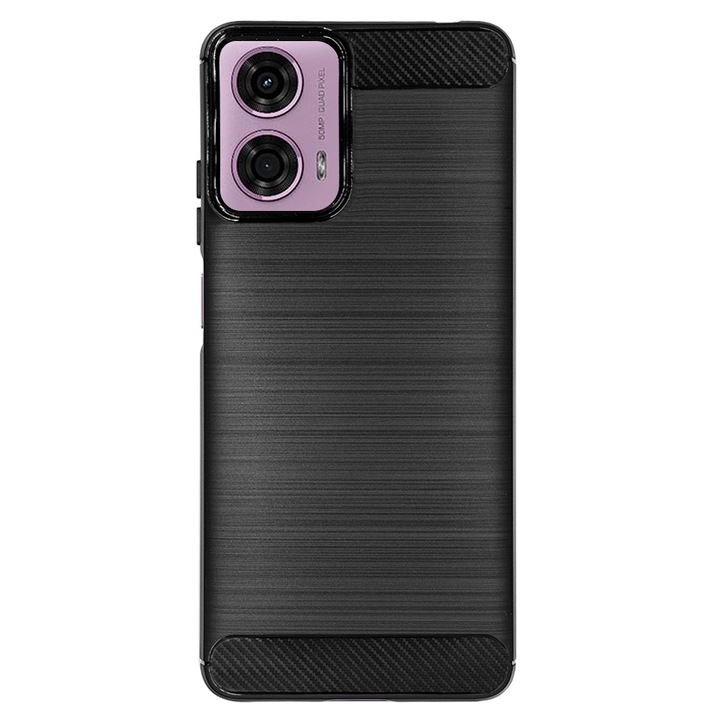 Szilikon karbon SILKASE borítás Motorola Moto G24-hez, szilikon, fekete színű